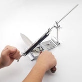 Knife Sharpener Fix-Angle Knife Sharpening System Non-Slip Knife Sharpening Frame Professional Knife Polishing Grinding Tool with 4 Whetstonetone